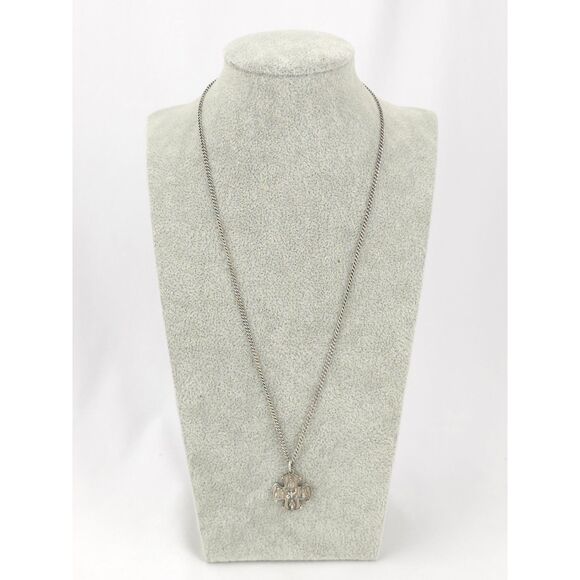 Vintage Creed Sterling Silver 4 Way Cross Pendant Necklace 'I Am A Catholic' - Picture 2 of 5